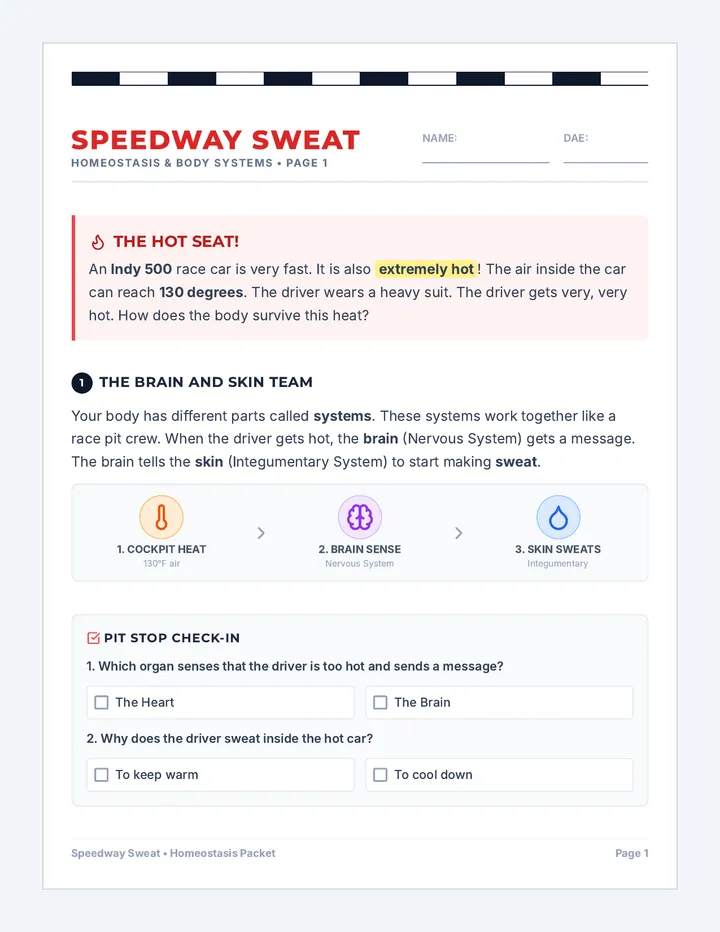 Speedway Sweat Packet