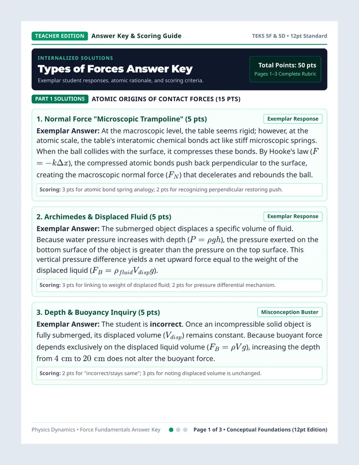 Force Fundamentals Answer Key
