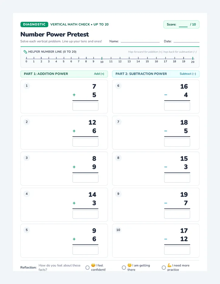 Number Power Pretest