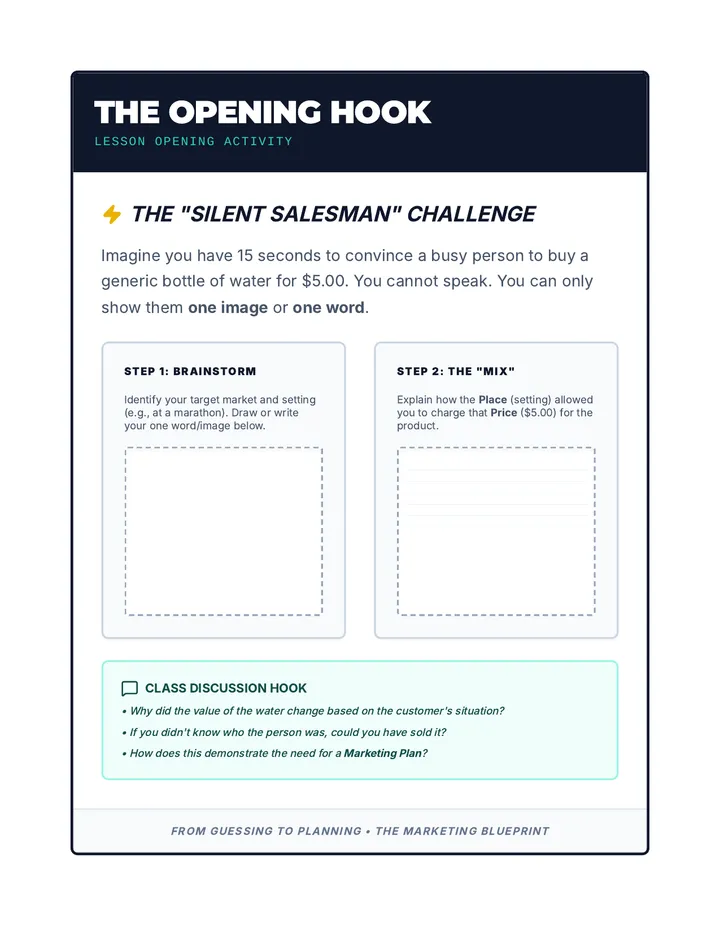 The Hook Lesson Opening Activity