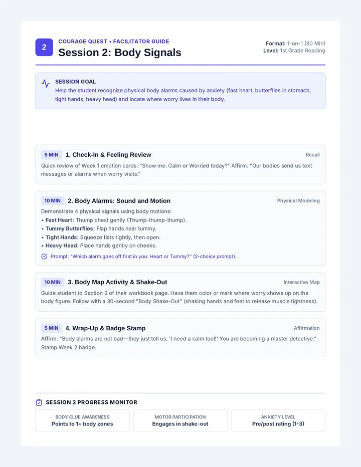 Body Signals Session Plan