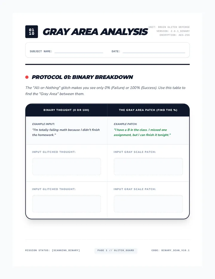Gray Area Analysis Worksheet
