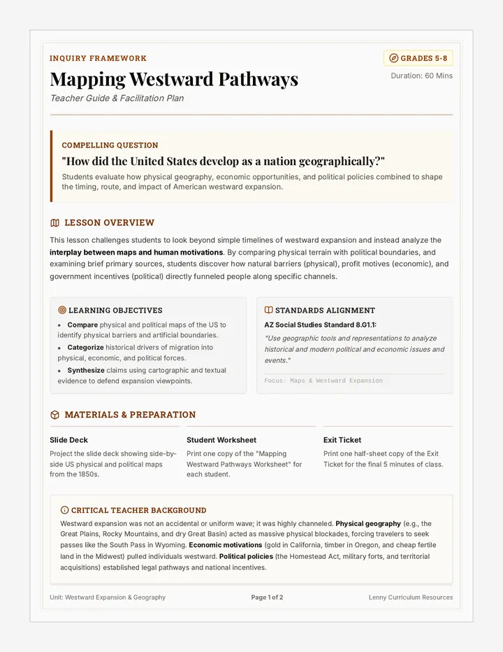 Cartographer Teacher Guide