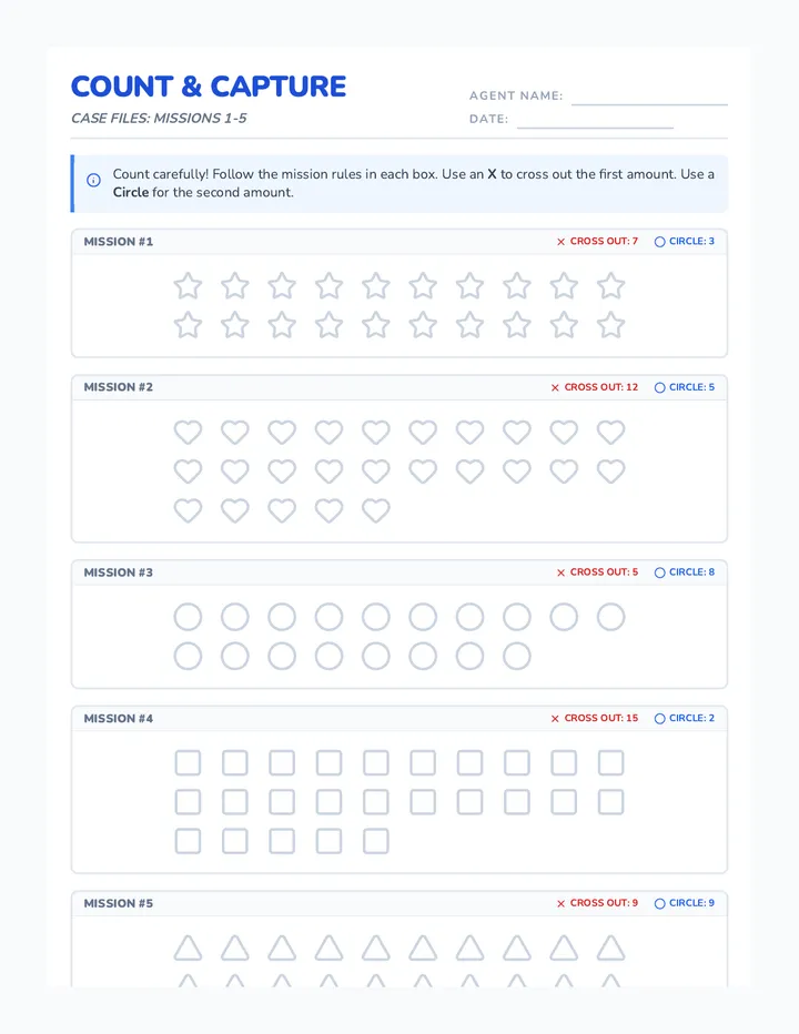 Count and Capture Worksheet