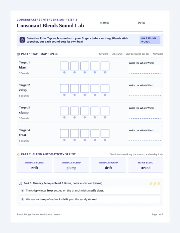 Sound Bridge Student Workbook