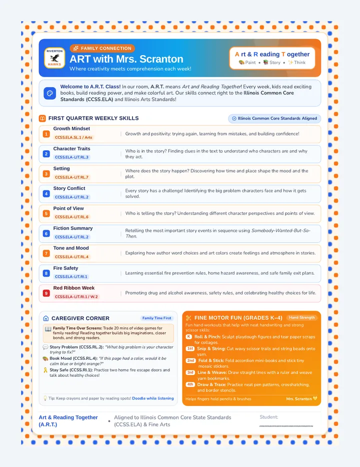 ART with Mrs Scranton Newsletter