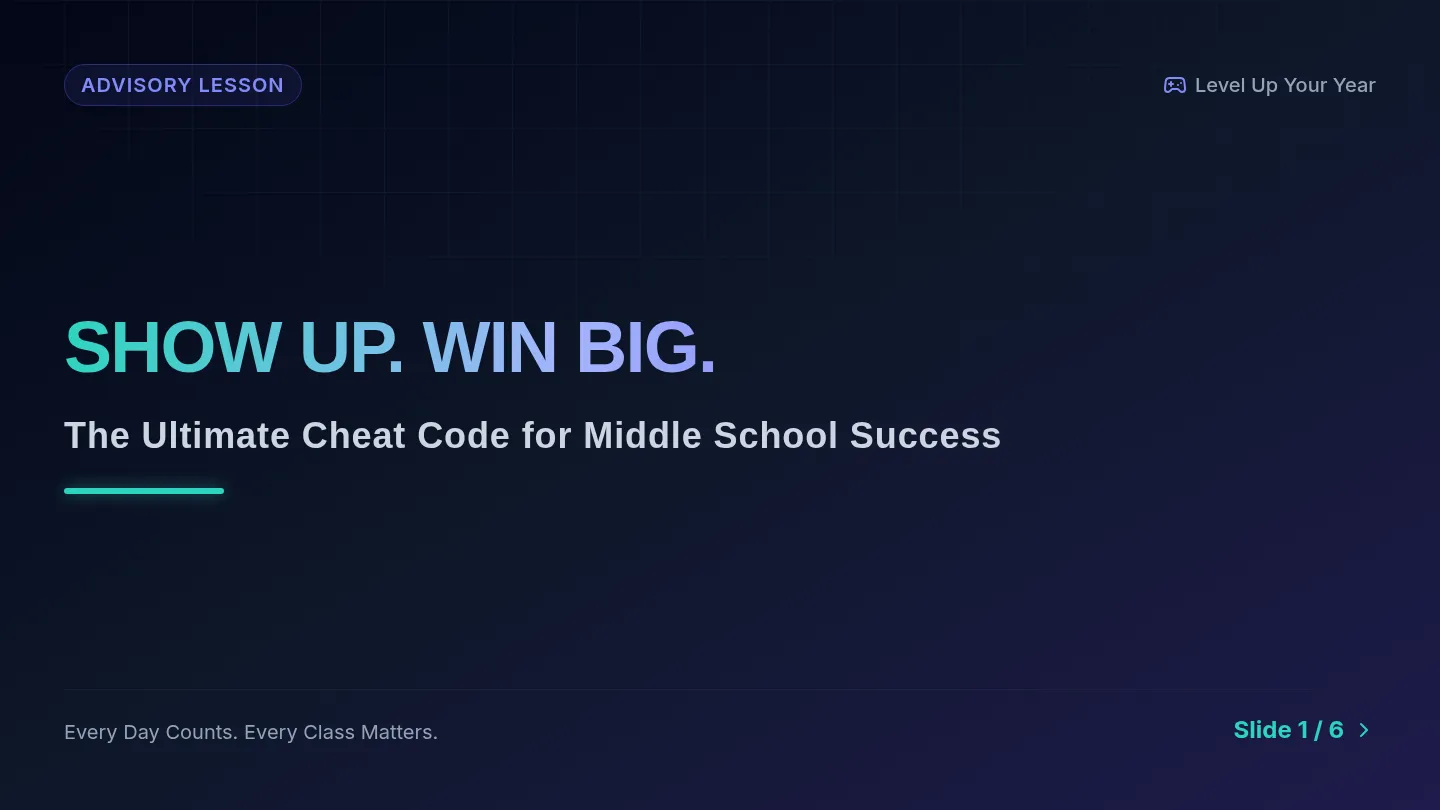 Show Up Win Big Slides