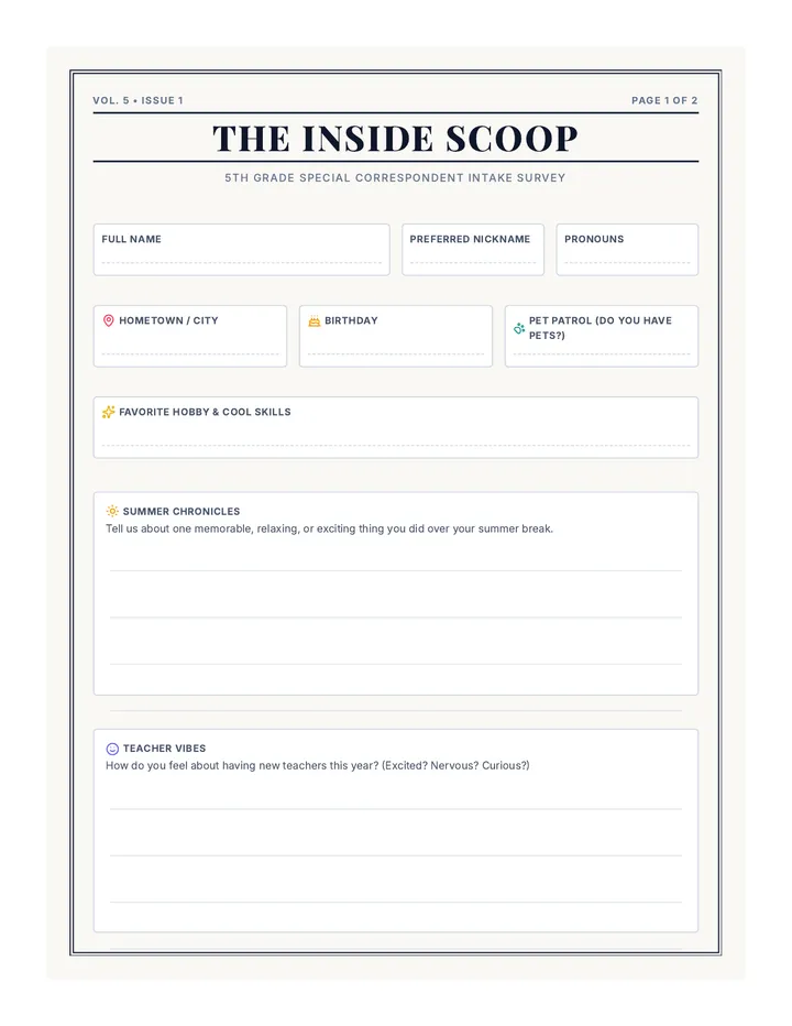 Inside Scoop Survey