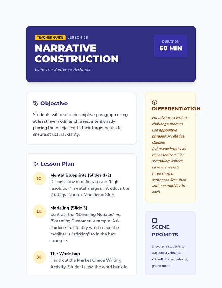 Enhancing Description Teacher Guide