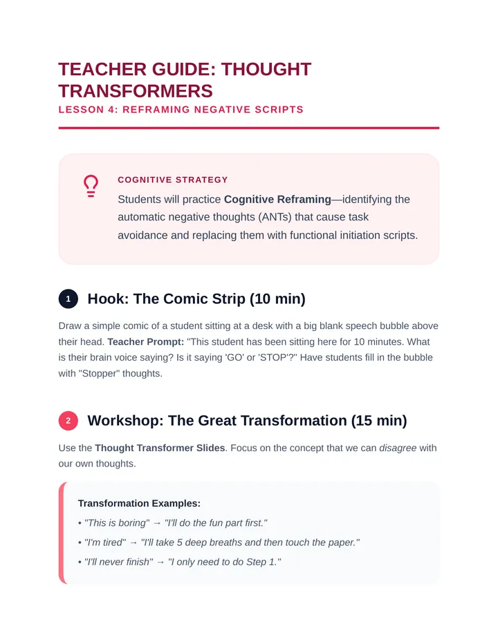 Thought Transformer Teacher Guide