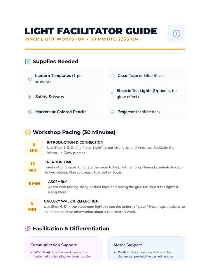 Light Facilitator Guide