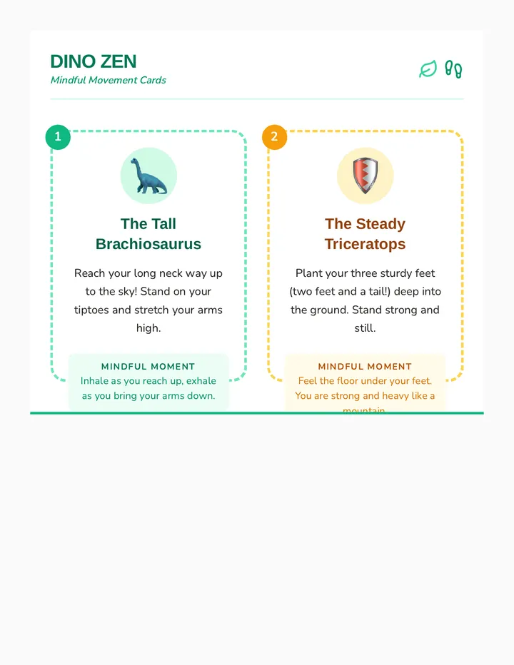 Dino Zen Movement Cards