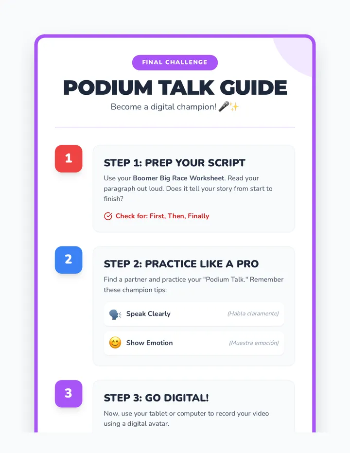 Podium Talk Guide