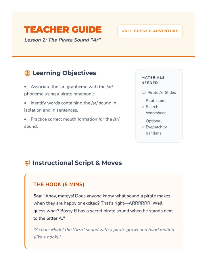 Pirate Ar Teacher Guide