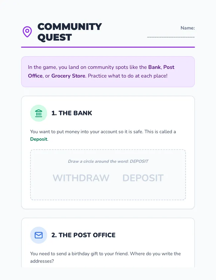 Adulting Community Quest Activity
