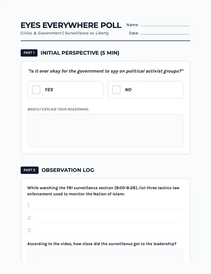 Eyes Everywhere Poll Handout