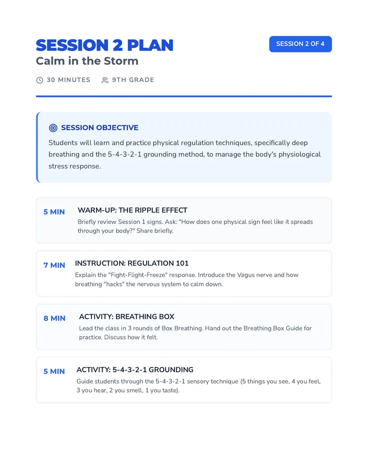 Calm in the Storm Lesson Plan