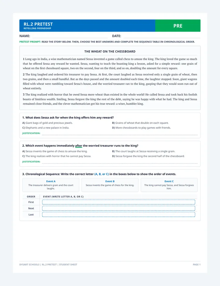 Chessboard Pretest Document