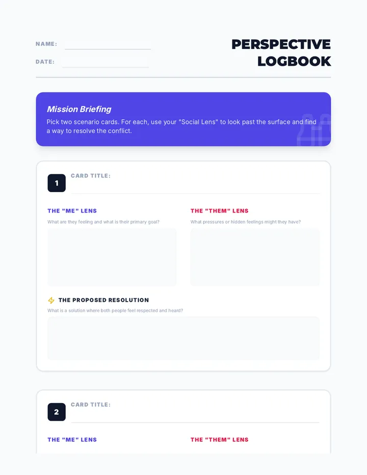 Social Lens Logbook Worksheet