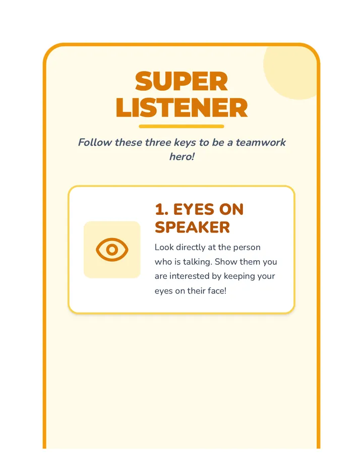 Listening Skills Poster