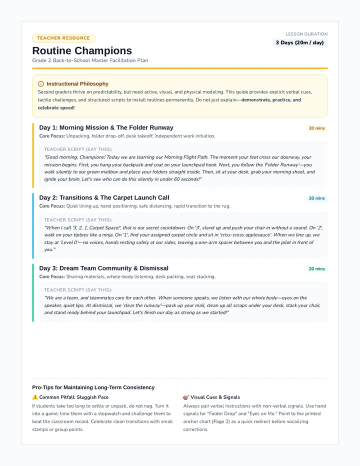 Routine Champions Teacher Guide