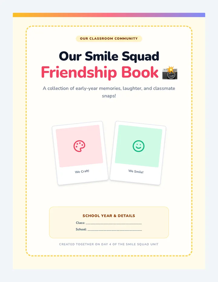 Friendship Book Templates