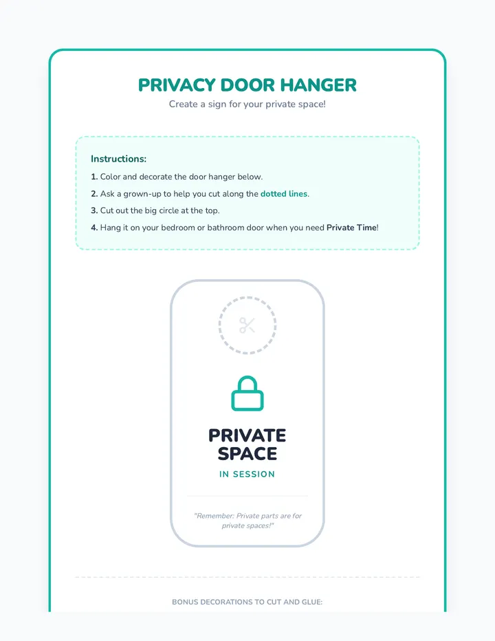 Privacy Door Hanger Craft