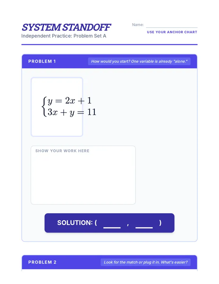 System Standoff Practice Worksheet