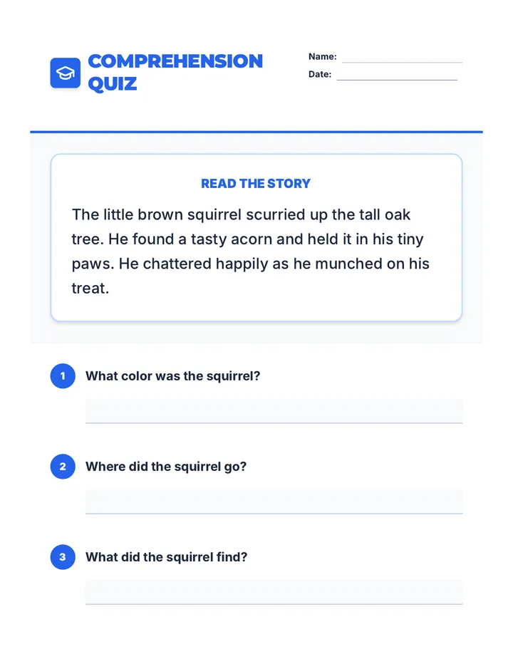 Reading Comprehension Quiz
