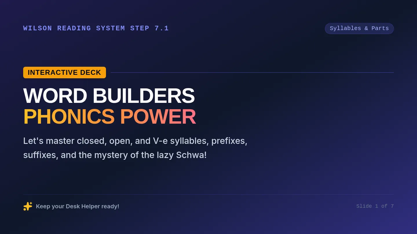 Word Builders Slides