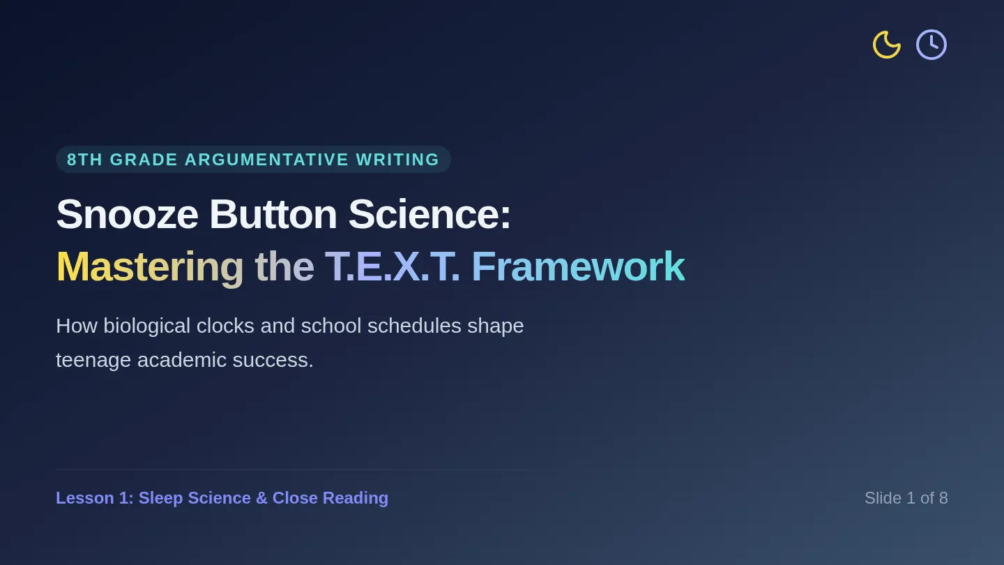 Snooze Science Presentation Slides