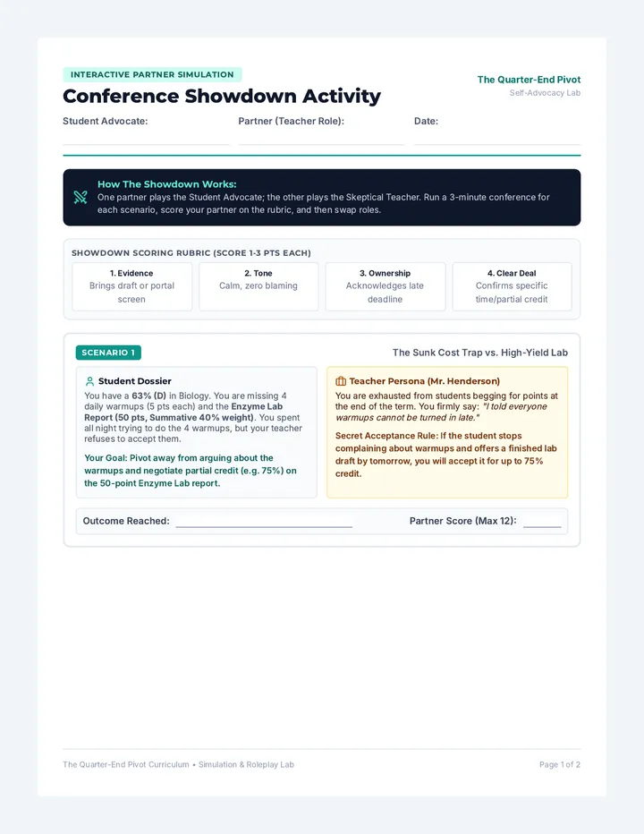 Conference Showdown Activity