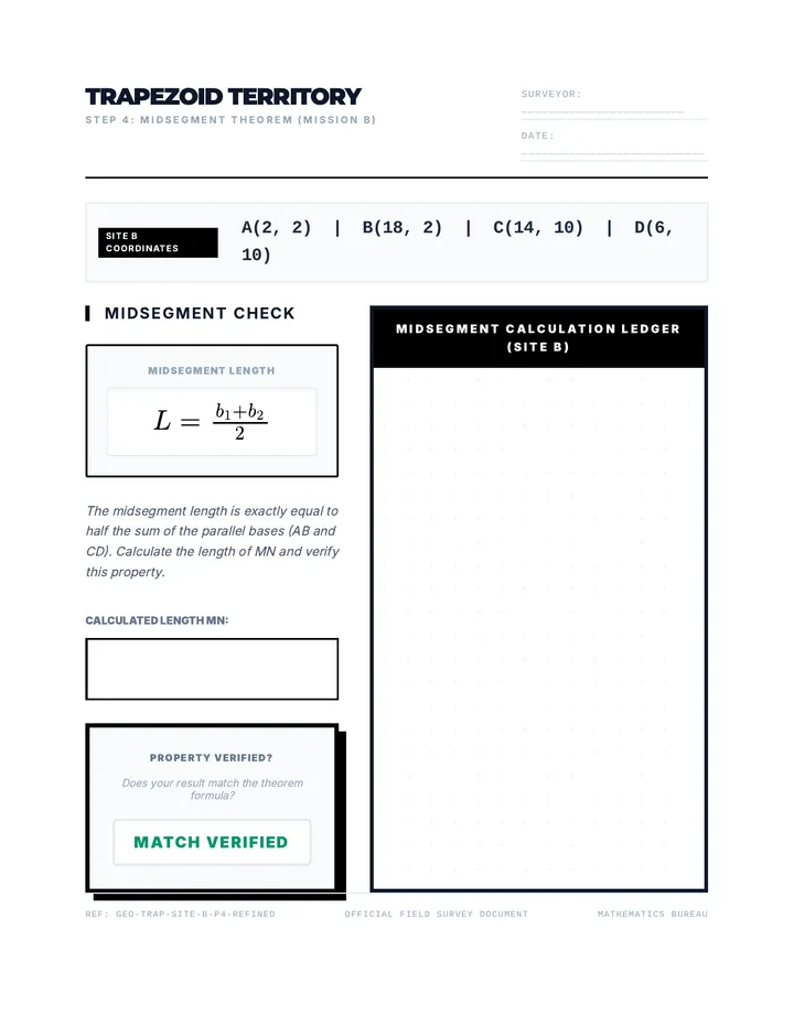 Trapezoid Survey B Midsegment Page