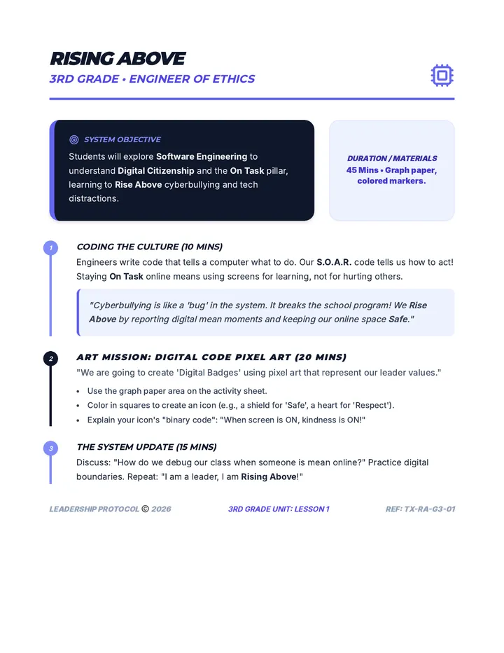Rising Above Engineer Teacher Guide