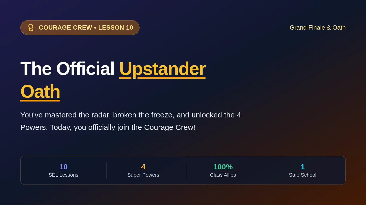 Upstander Oath Slides