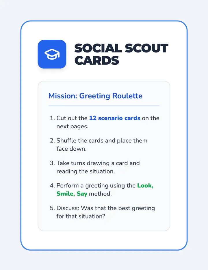 Social Scout Cards