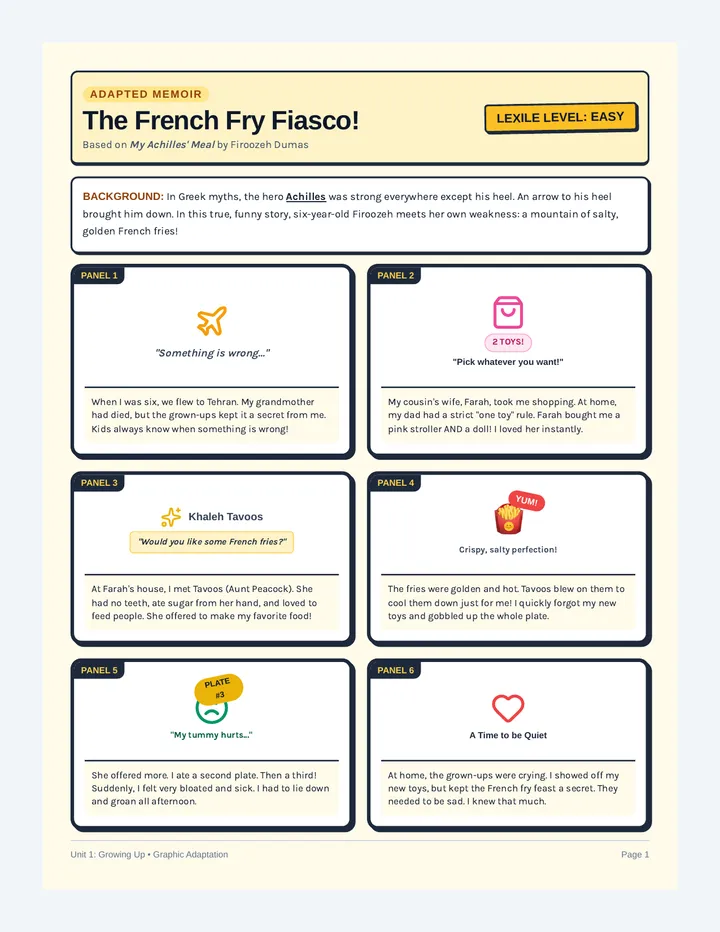 French Fry Fiasco Comic & Guide