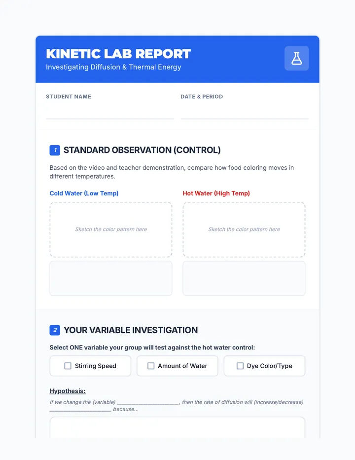 Molecular Motion Lab Report