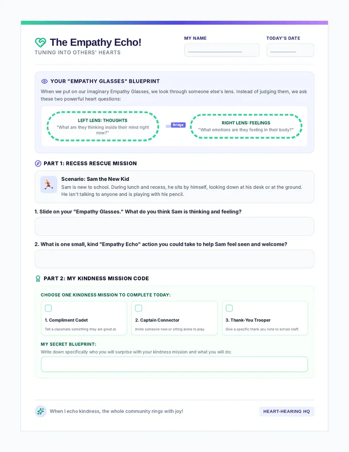 Empathy Echo Student Worksheet