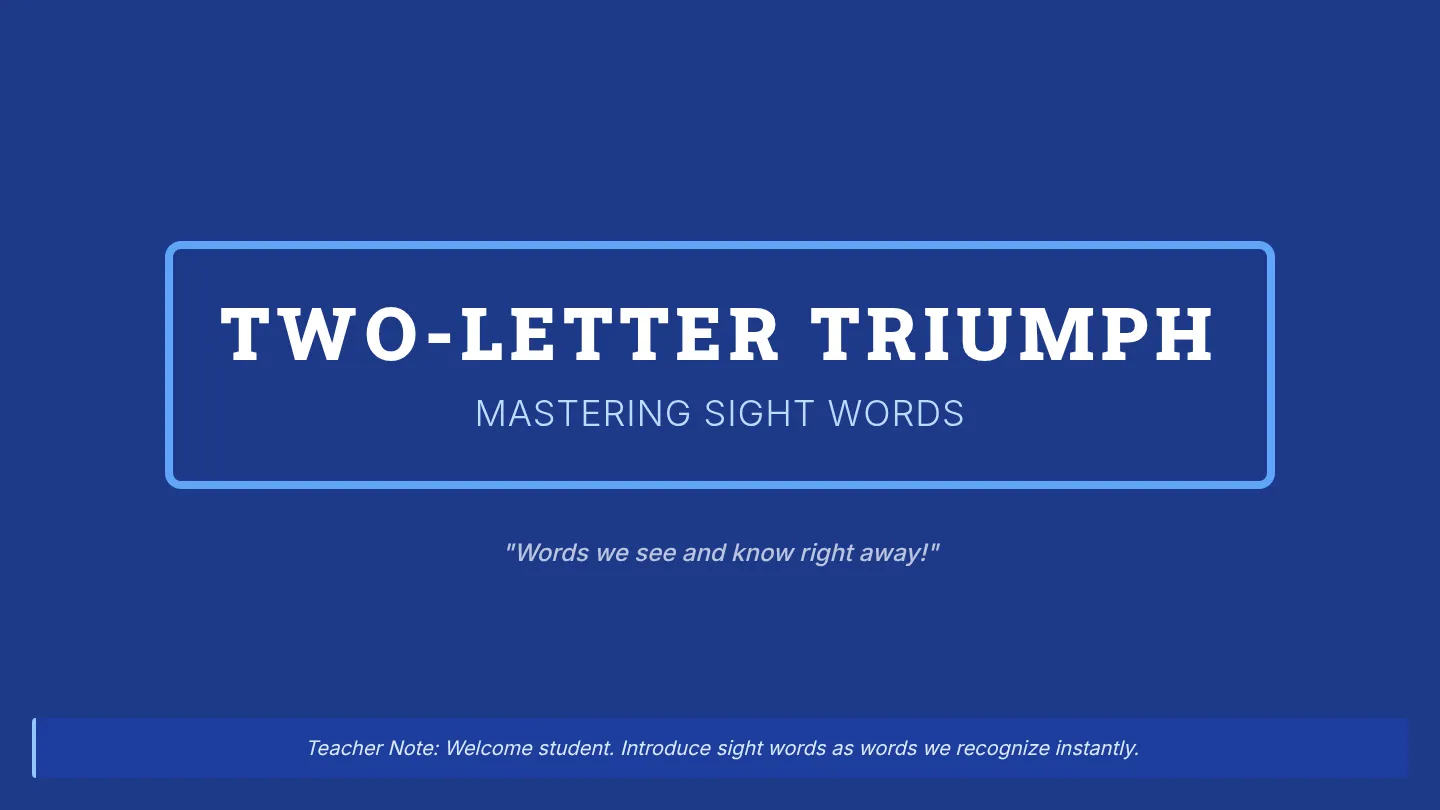 Two-Letter Triumph Presentation