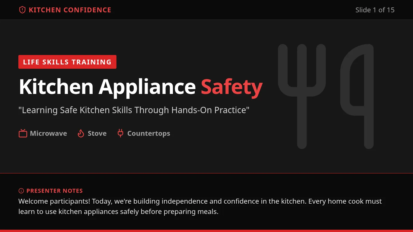 Kitchen Appliance Safety Slides