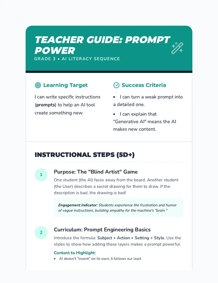 Prompt Power Teacher Guide