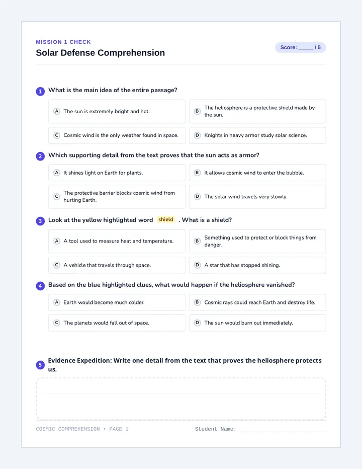 Cosmic Clues Workbook