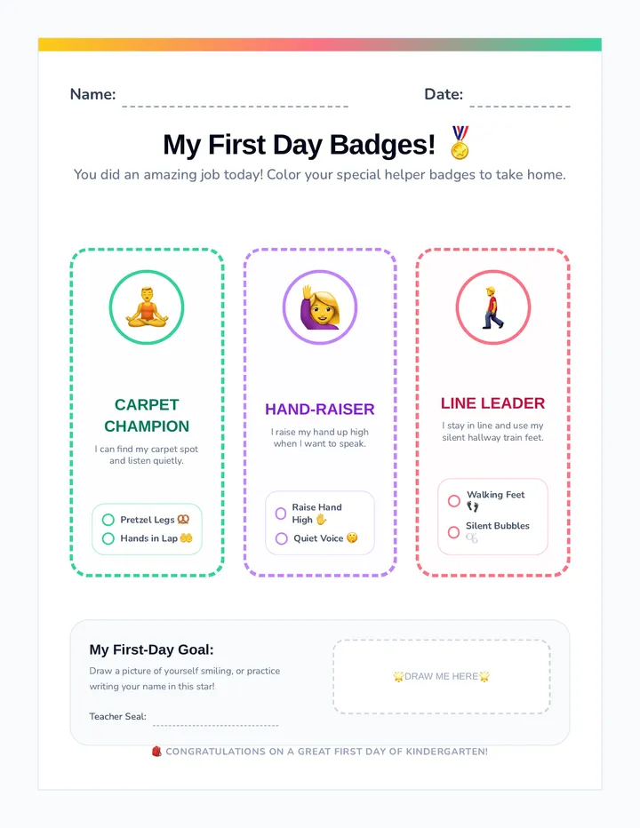 Routines Champion Worksheet