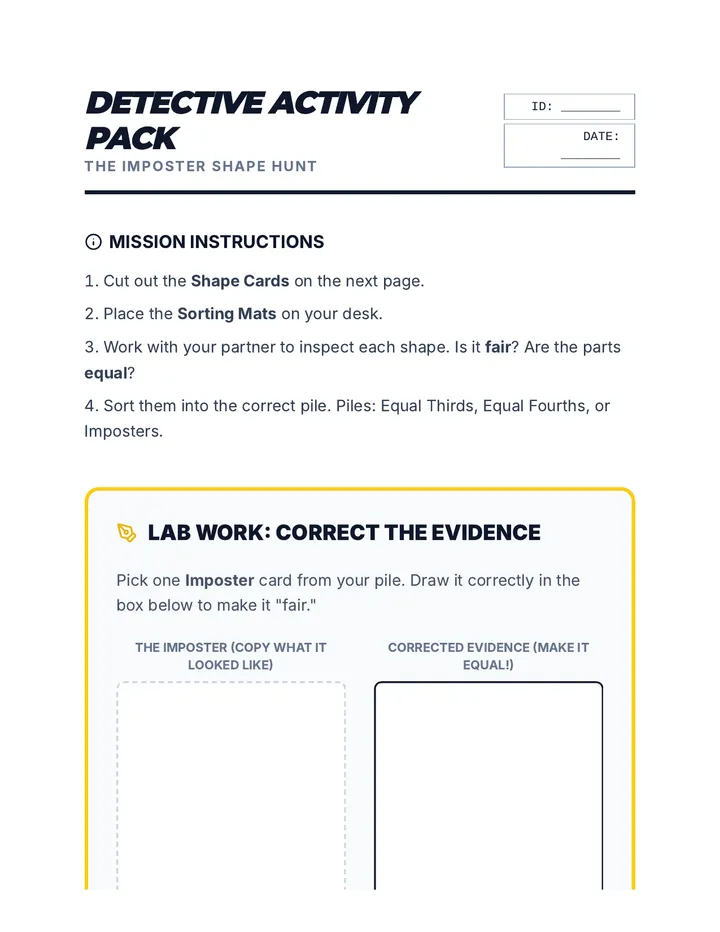 Detective Activity Pack