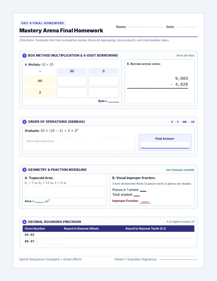 Mastery Arena Final Homework