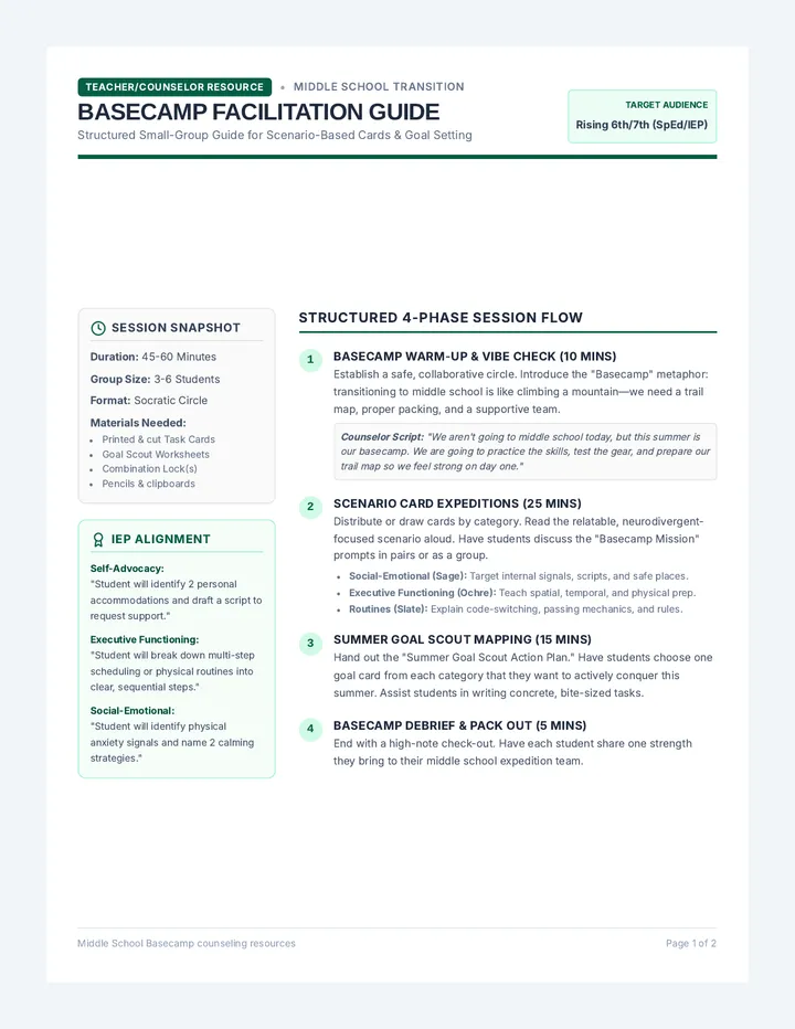 Counselor Facilitation Guide
