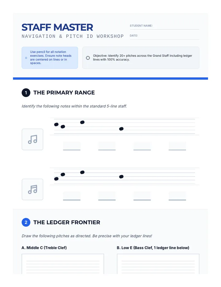 Staff Master Worksheet