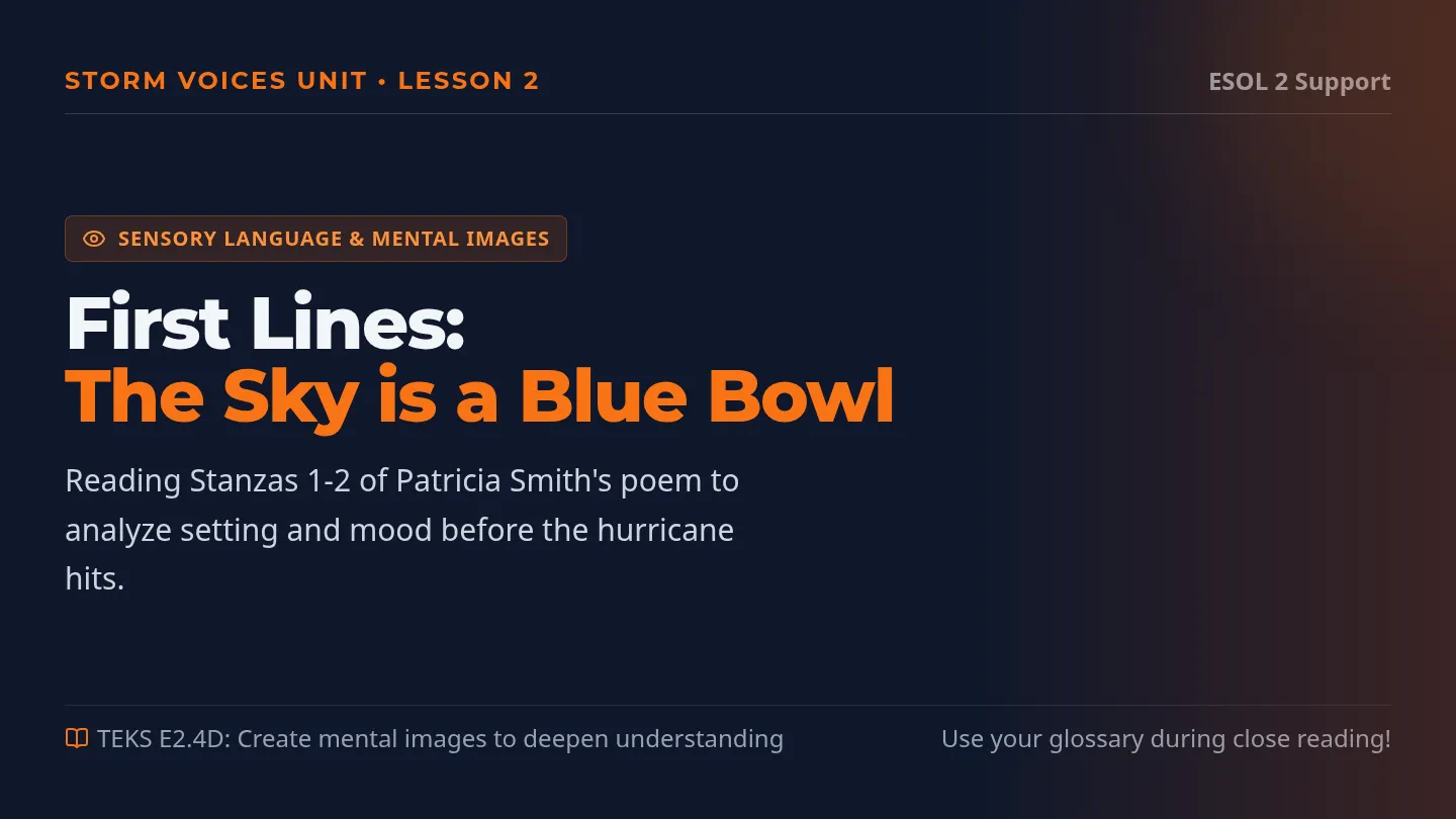 First Lines Imagery Slides