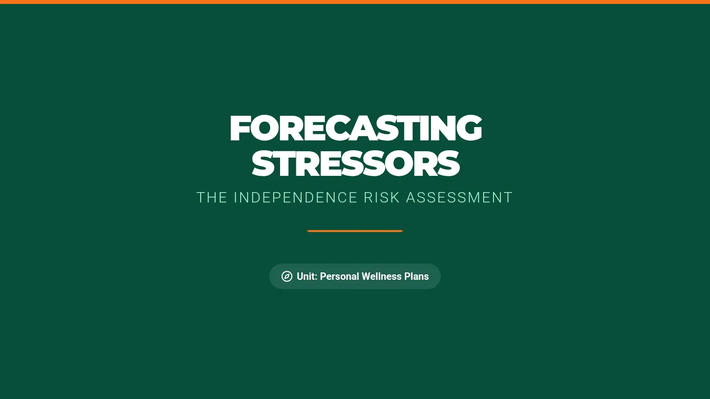Forecasting Stressors Slides